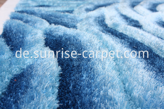 Polyester mix Shaggy Rug 3D design